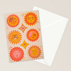 Sunshine Faces - Retro Stationery Card Gallery Image 2