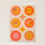 Sunshine Faces - Retro Stationery Card Gallery Image 2