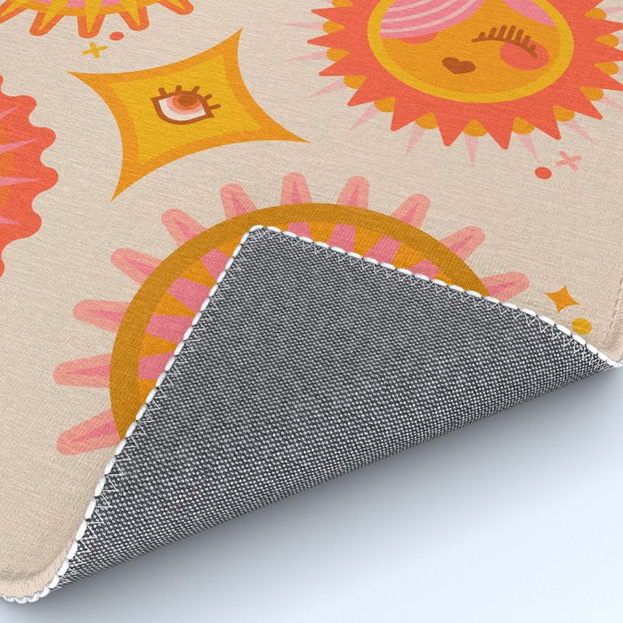 Sunshine Faces - Retro Rug Gallery Image 4