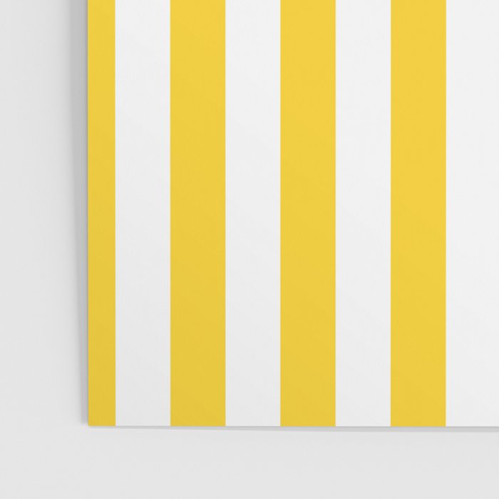 Large Taxi Yellow and White Cabana Stripe Poster Gallery Image 3