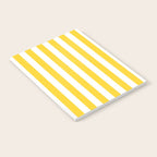Large Taxi Yellow and White Cabana Stripe Notebook Gallery Image 2