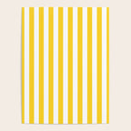 Large Taxi Yellow and White Cabana Stripe Poster Gallery Image 4