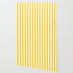 Large Taxi Yellow and White Cabana Stripe Wallpaper Gallery Image 2