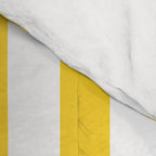 Large Taxi Yellow and White Cabana Stripe Comforter Gallery Image 4