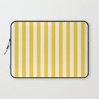 Large Taxi Yellow and White Cabana Stripe Laptop Sleeve Gallery Image 1