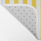 Large Taxi Yellow and White Cabana Stripe Bath Mat Gallery Image 2