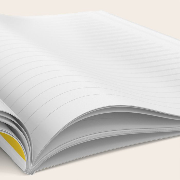 Large Taxi Yellow and White Cabana Stripe Notebook Gallery Image 2