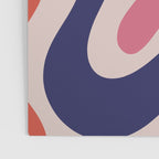 Retro Liquid Swirl Abstract Pattern Square Navy Blue Pink Red-Orange Poster Gallery Image 3