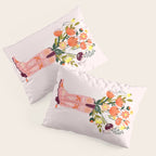 Pink Cowboy Boot and Wild Flower Bouquet Pillow Sham Gallery Image 3