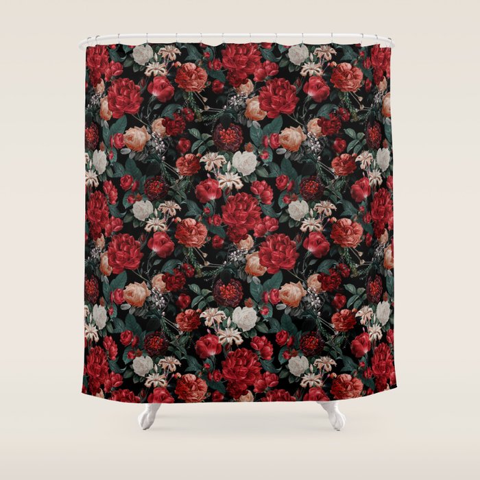 Night Garden Roses Shower Curtain Gallery Image 1