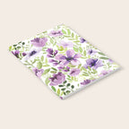 Watercolor/Ink Purple Floral Painting Notebook Gallery Image 2