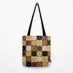 Retro Flowers Check Pattern III Tote Bag Gallery Image 2