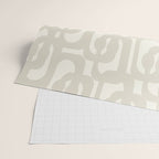 Mid Century Modern Loops Neutral Abstract Pattern in Mushroom Beige and Cream Wrapping Paper Gallery Image 2