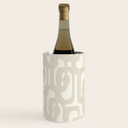 Mid Century Modern Loops Neutral Abstract Pattern in Mushroom Beige and Cream Wine Chiller Gallery Image 2
