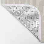 Mid Century Modern Loops Neutral Abstract Pattern in Mushroom Beige and Cream Bath Mat Gallery Image 2
