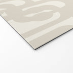 Mid Century Modern Loops Neutral Abstract Pattern in Mushroom Beige and Cream Welcome Mat Gallery Image 2