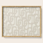 Mid Century Modern Loops Neutral Abstract Pattern in Mushroom Beige and Cream Serving Tray Gallery Image 1