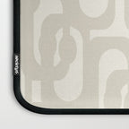 Mid Century Modern Loops Neutral Abstract Pattern in Mushroom Beige and Cream Laptop Sleeve Gallery Image 3