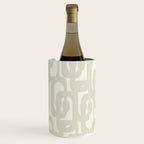 Mid Century Modern Loops Neutral Abstract Pattern in Mushroom Beige and Cream Wine Chiller Gallery Image 1