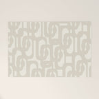 Mid Century Modern Loops Neutral Abstract Pattern in Mushroom Beige and Cream Welcome Mat Gallery Image 1