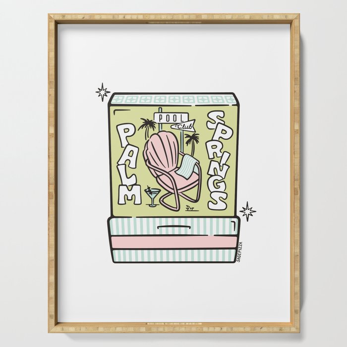 Palm Springs Matchbook Serving Tray Gallery Image 1