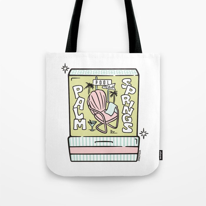 Palm Springs Matchbook Tote Bag Gallery Image 1