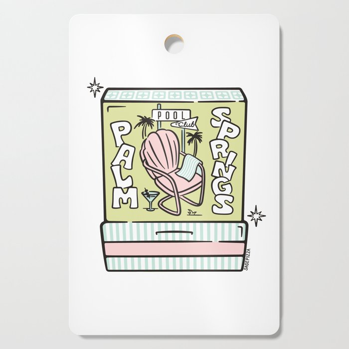 Palm Springs Matchbook Cutting Board Gallery Image 1