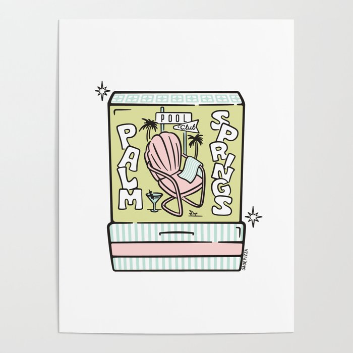 Palm Springs Matchbook Poster