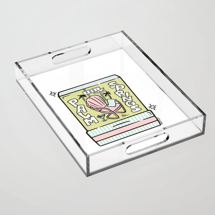 Palm Springs Matchbook Acrylic Tray Gallery Image 1