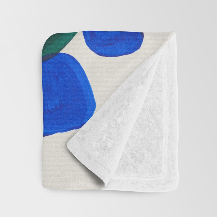 Minimalist Modern Mid Century Colorful Abstract Shapes Phthalo Blue Lime Green Gradient Overlapping Throw Blanket Gallery Image 3