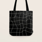 Warp Grid: Midnight Black Edition Tote Bag Gallery Image 1