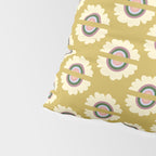 Retro Rainbow Flower - Gold Pillow Sham Gallery Image 4
