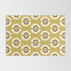 Retro Rainbow Flower - Gold Rug Gallery Image 2