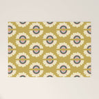Retro Rainbow Flower - Gold Welcome Mat Gallery Image 1