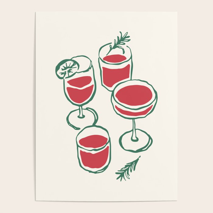 Christmas Cocktails Sketch Poster Gallery Image 4