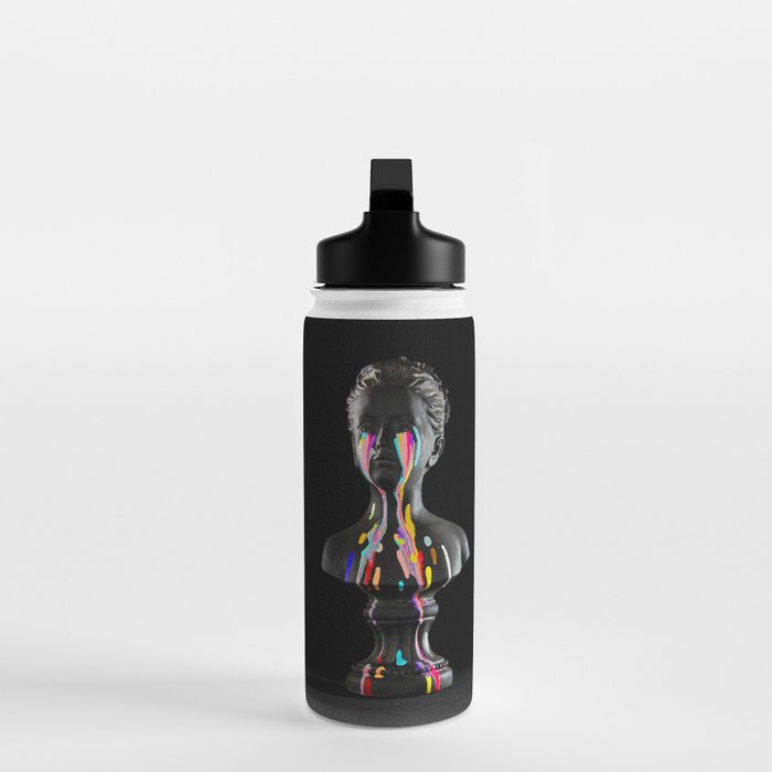 The Girl With Stars In Her Eyes (On Black) Water Bottle Gallery Image 3