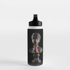 The Girl With Stars In Her Eyes (On Black) Water Bottle Gallery Image 3