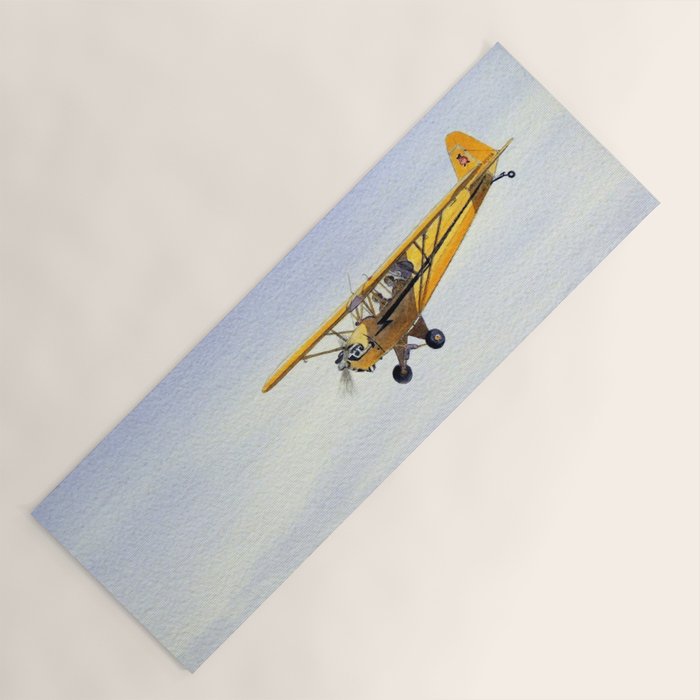 J-3 Piper Cub Aircraft Yoga Mat Gallery Image 1