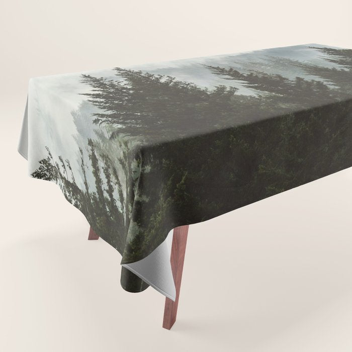 Forest Fog Mountain IV - Wanderlust Nature Photography Tablecloth Gallery Image 1
