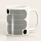 Abstraction_LINE_BLACK_DOT_VISUAL_ART_Minimlism_001A Coffee Mug Gallery Image 1