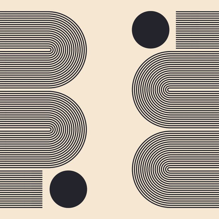 Abstraction_LINE_BLACK_DOT_VISUAL_ART_Minimlism_001A Coffee Mug Gallery Image 2