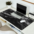 Dark Ocean in Black and. White Desk Mat Gallery Image 2