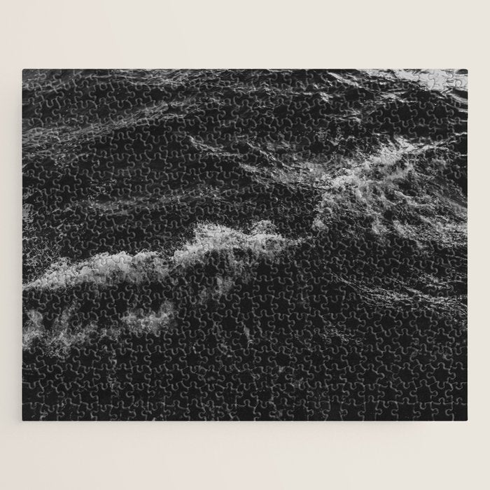 Dark Ocean in Black and. White Jigsaw Puzzle Gallery Image 1