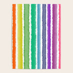 Wide Watercolor Stripes - Rainbow Colors Poster Gallery Image 4