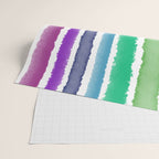 Wide Watercolor Stripes - Rainbow Colors Wrapping Paper Gallery Image 2