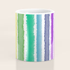 Wide Watercolor Stripes - Rainbow Colors Coffee Mug Gallery Image 4