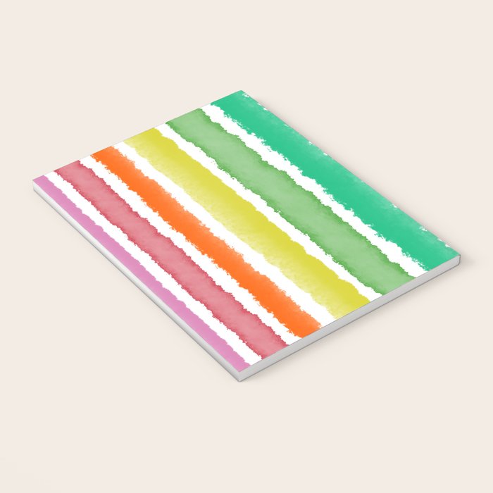 Wide Watercolor Stripes - Rainbow Colors Notebook Gallery Image 3