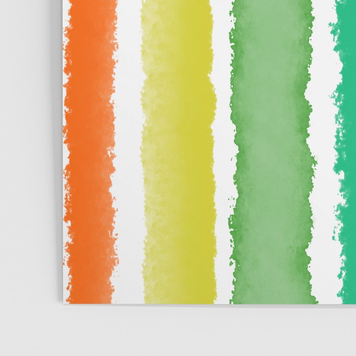 Wide Watercolor Stripes - Rainbow Colors Poster Gallery Image 3