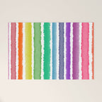 Wide Watercolor Stripes - Rainbow Colors Welcome Mat Gallery Image 1