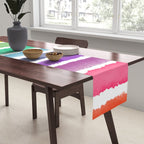 Wide Watercolor Stripes - Rainbow Colors Table Runner Gallery Image 2